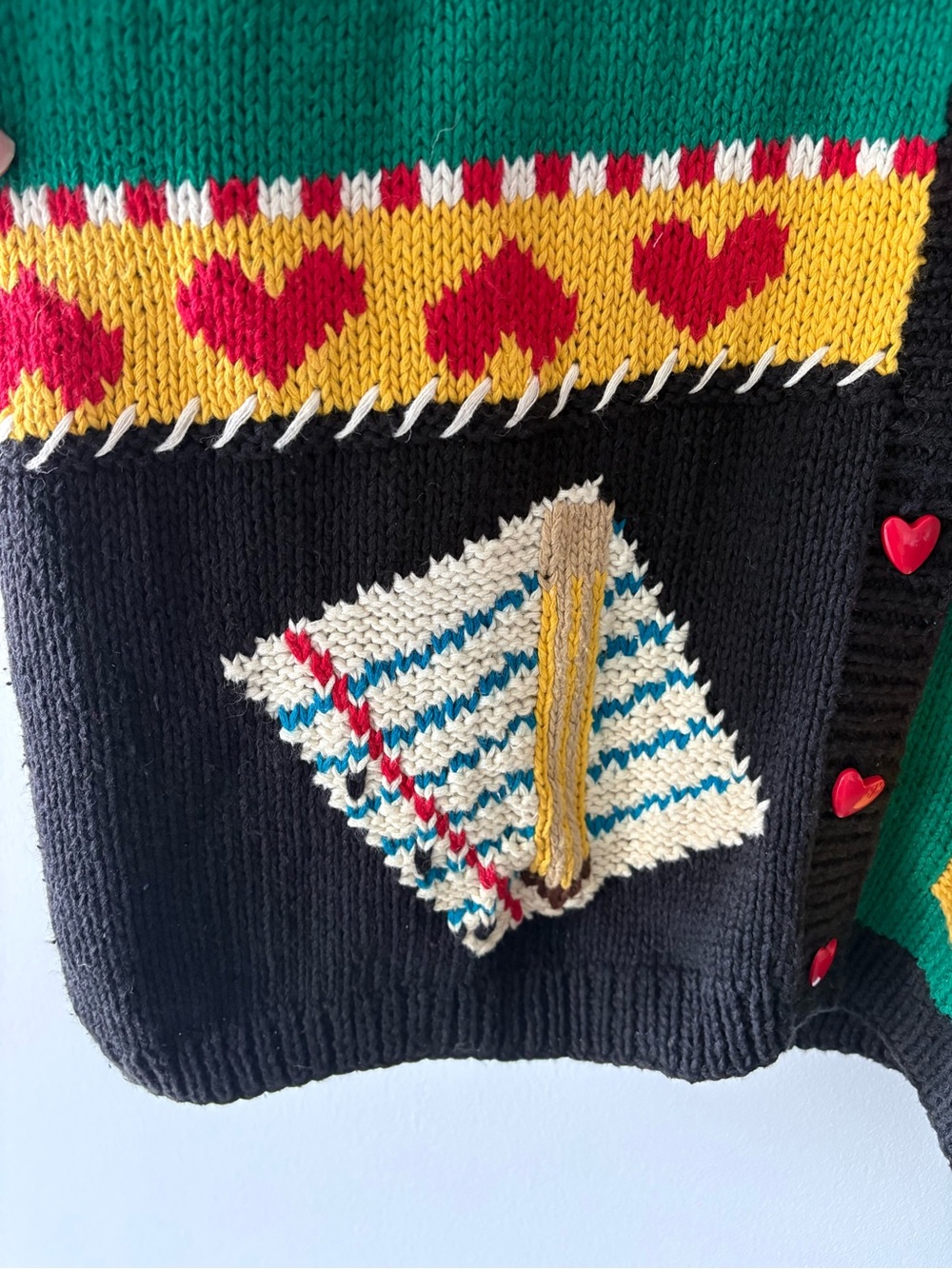 NWT Vintage Karen Scott School Teacher Cardigan Sweater Ramie Cotton Blend 2X - Picture 11 of 12